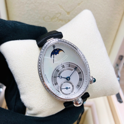 Breguet Reine De Naples 28.5 33mm Mother of Pearl Dial 18K White